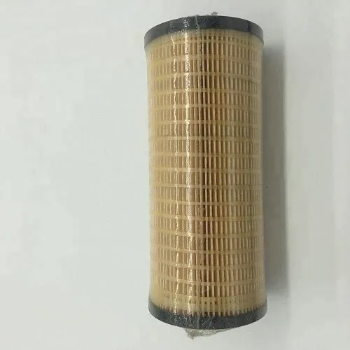 Black steel and paper diesel engine fuel filter with OEM number 1R-0756 on a white background