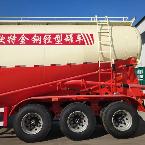 Side view of the semi-trailer showing the 13000mm length, 12R22.5 tyres, and mechanical suspension