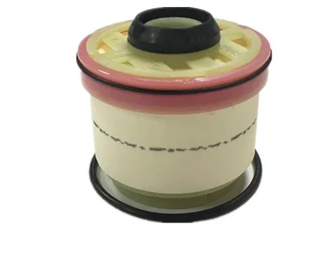 Close-up of the filter housing with the OE number and paper element visible