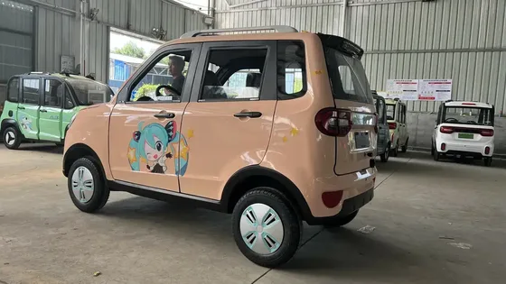 Rear view with rear drum brake and integrated tail lamp