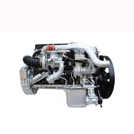 Front view of the MC07 engine with flywheel housing and mounting flanges
