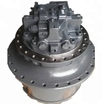 Close-up of the 706-8J-01020 final drive motor assembly with visible mounting flanges and hydraulic ports