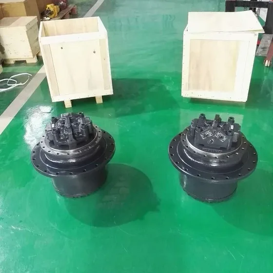 Detail of the cycloid rotor and pinion system inside the gearbox
