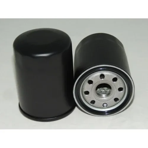 Black iron engine oil filter 90915-YZZE2 with 3/4"-16 thread, front view showing OEM number and filter body