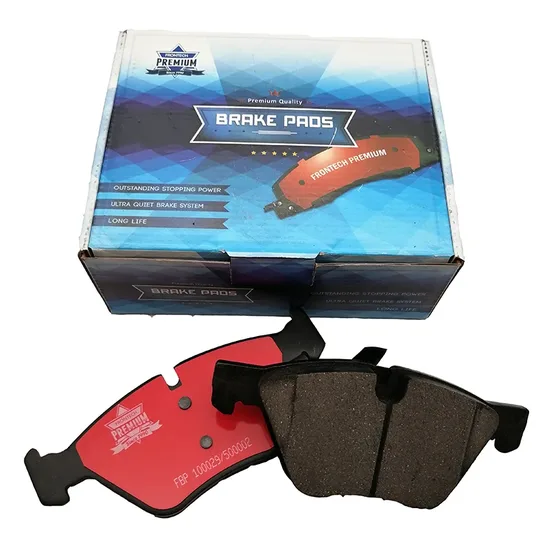 Brake pad in a carton box with pallet for shipping