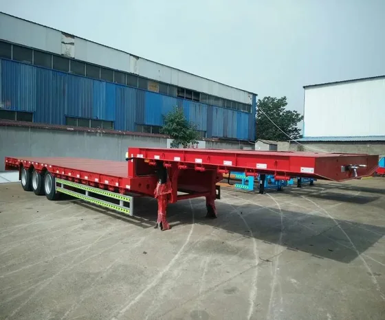Top-down view of the trailer deck with 13000mm length and 3000mm width