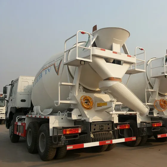 WD615.87 engine and gearbox area under the hood of the mixer truck