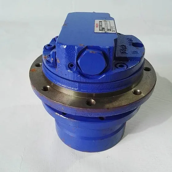 Rear view of the motor with mounting bolt holes and seal grooves