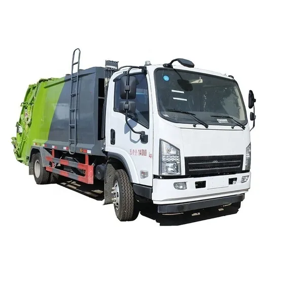 White HOWO light garbage truck with sealed compactor tank, front three-quarter view