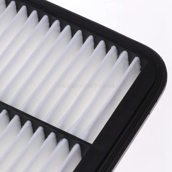 Side view of the HEPA filter showing the paper element and housing seal