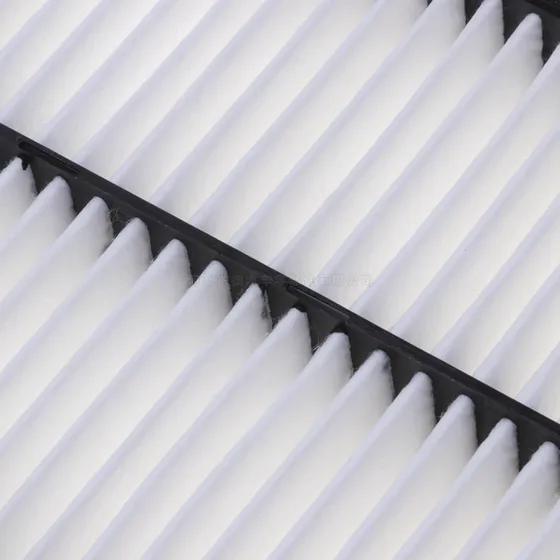 Filter placed on a white surface with the OEM number 17801-BZ070 clearly visible