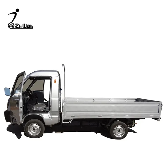 Rear view of the T1 with removable door, rear lights, and cargo bed access