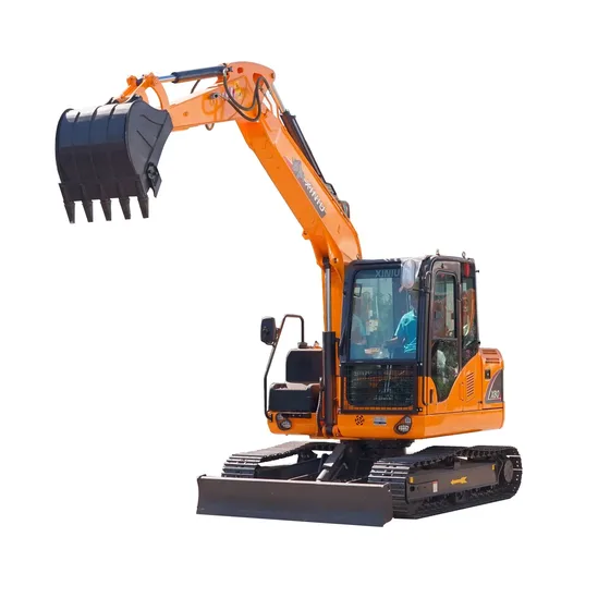 Side view showing the 3540mm digging depth and 0.3cbm bucket