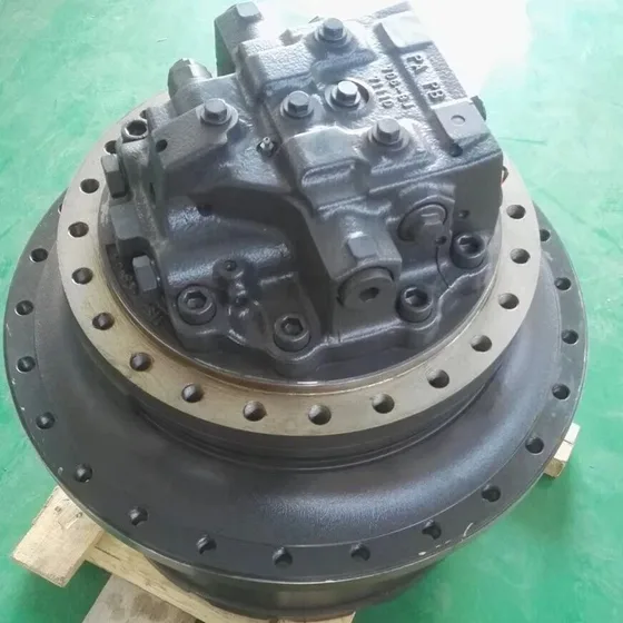 Side view of the 706-8J-01030 final drive with visible gear ring and carrier assembly