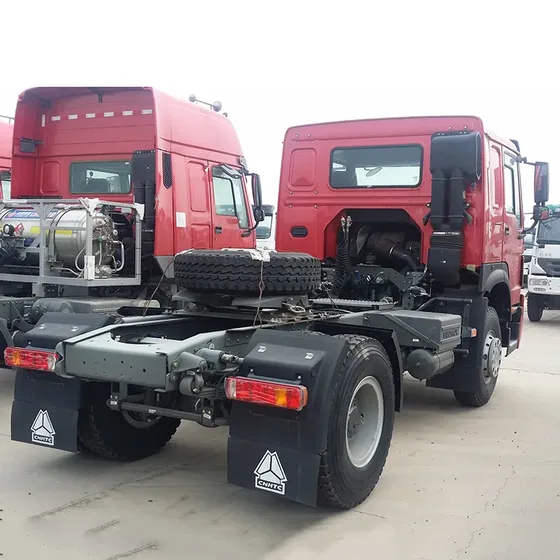 Side view of the tractor truck showing 3500mm wheelbase and 12.00R20 tyres