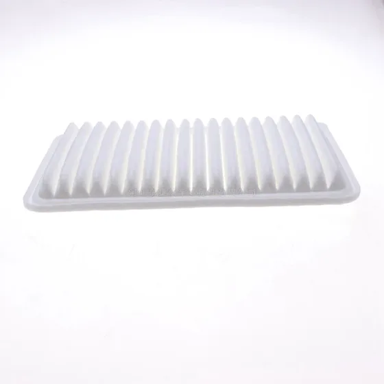 Packaged filter set in a shipping carton with labels and barcode