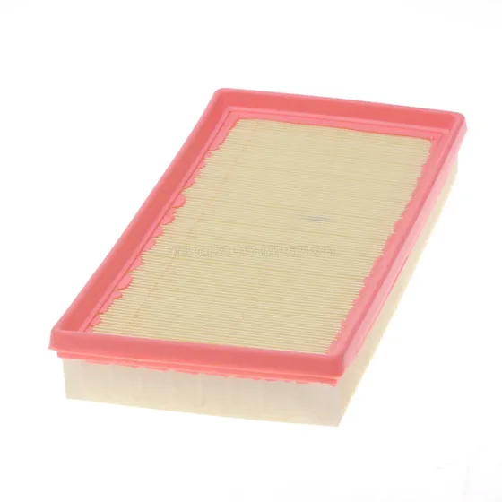 White OEM air filter for American car, front view with Dongjie branding