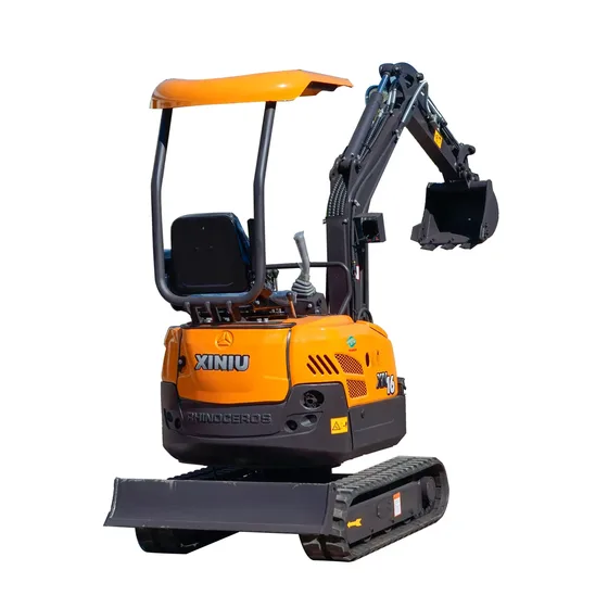 Front view of the XN15 crawler excavator with rubber tracks and 0.045cbm bucket