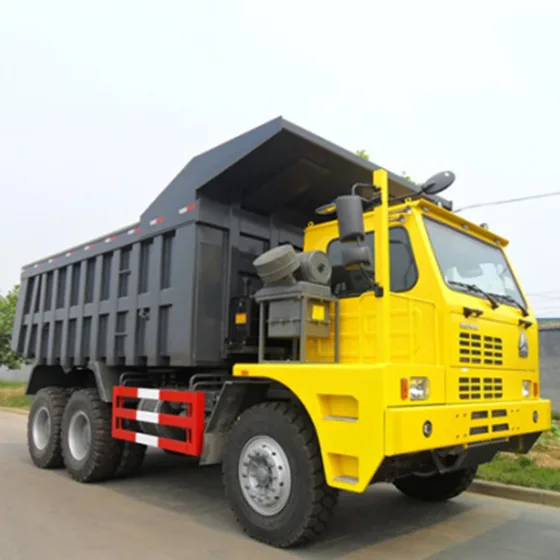 Front view of the HOWO 70T mining dump truck