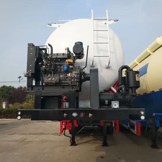 Close-up of the steel tank body and discharge valve