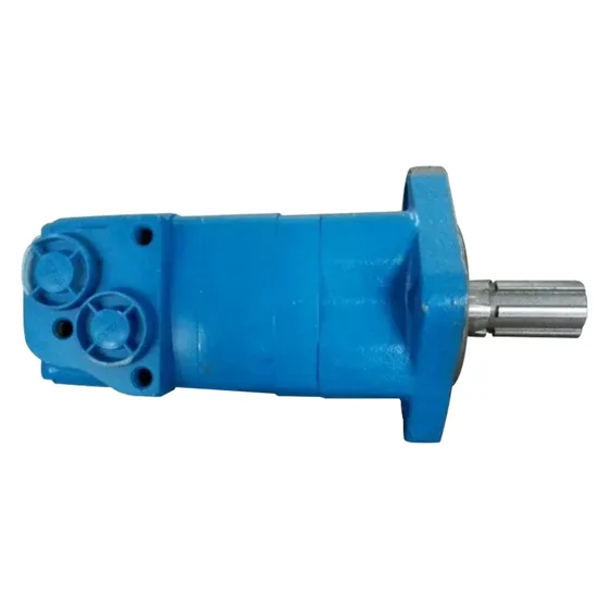 Side view of the hydraulic motor with visible flange and mounting holes