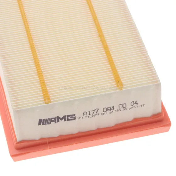 Packaged filter set in a shipping carton with label showing OEM number and quantity