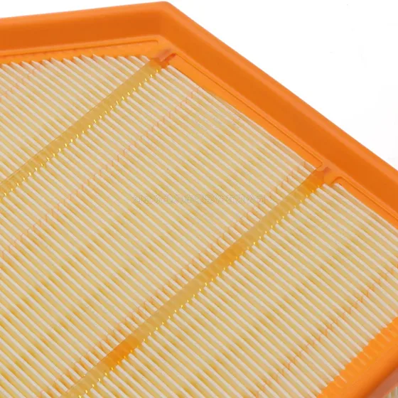Packaged filter in a plastic bag inside a cardboard box