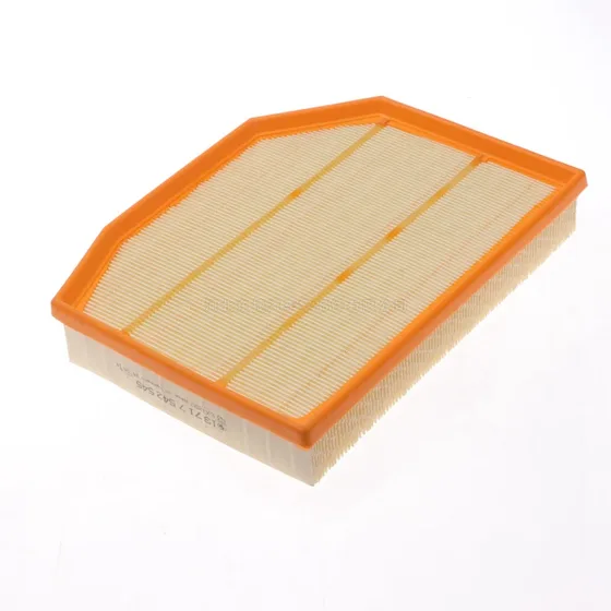 White car air filter with OE number 13717542545, front view, on a white background