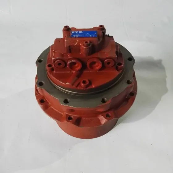 Rear view of the motor with the mounting bolts and connection plate
