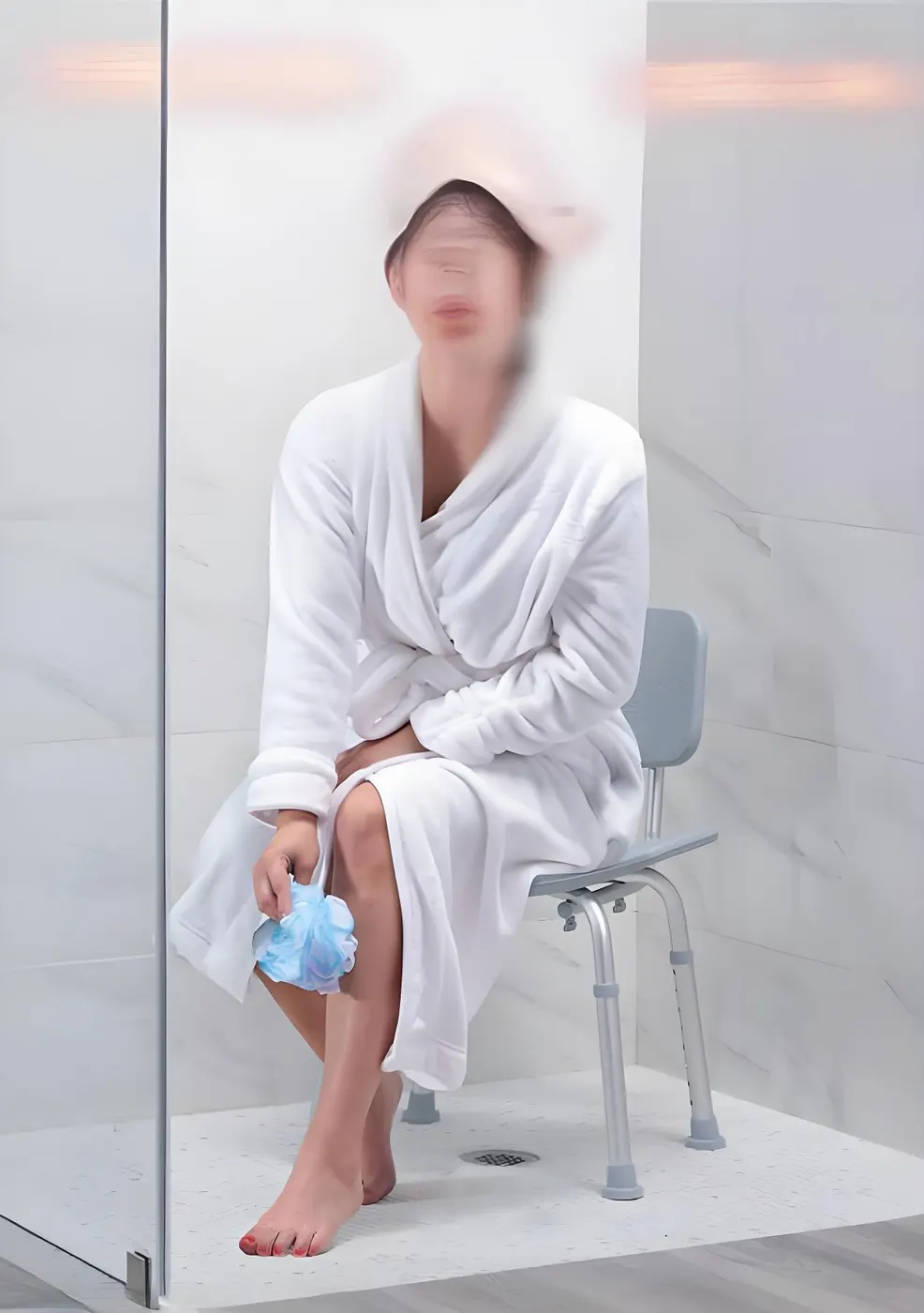 Shower Stool with Backrest