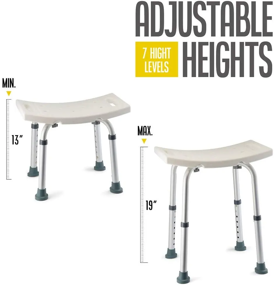 Small Size Shower Stool with Backrest