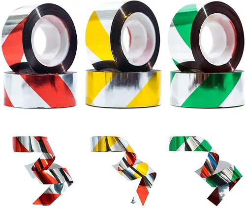 Double Sided Outdoor Reflective Laser Scare Bird Flash Tape Bird Shock Scare Tape — KDBR003 view 4
