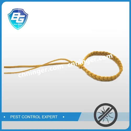 Leather woven mosquito repellent bracelet — NRMP004 view 4
