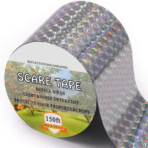 Double Sided Outdoor Reflective Laser Scare Bird Flash Tape Bird Shock Scare Tape — KDBR003