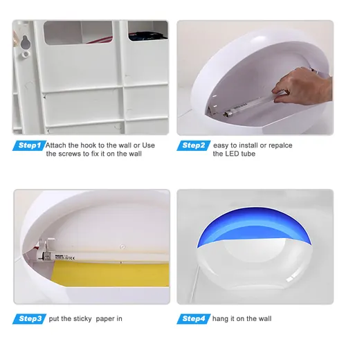 Sticky Tray Mosquito Pests Trap Mosquito Killer with UV LED Lamp — KDML022 view 4