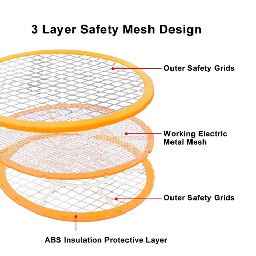 Electric Mosquito Fly Swatter with Battery for Bug Zapper Pest Control — KDMS003B view 3