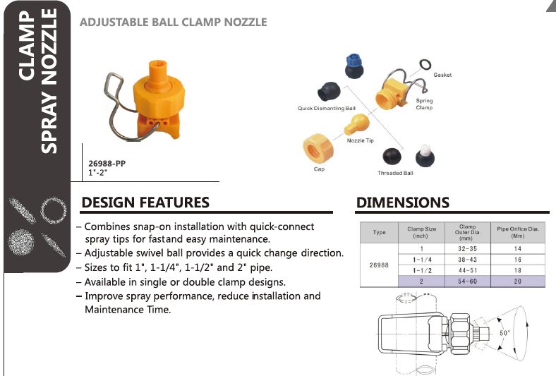 Clip eyelet clamp nozzle drawing 1
