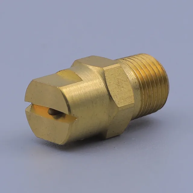 Brass flat spray nozzle with external male threads