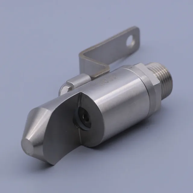 Stainless steel air nozzle with mounting bracket and threaded inlet connection