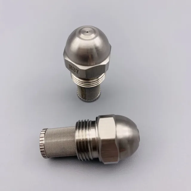 Two stainless steel tank vent caps with mesh filters shown on a white background