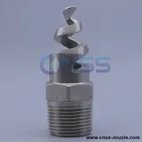Metal spiral nozzle with threaded connection base