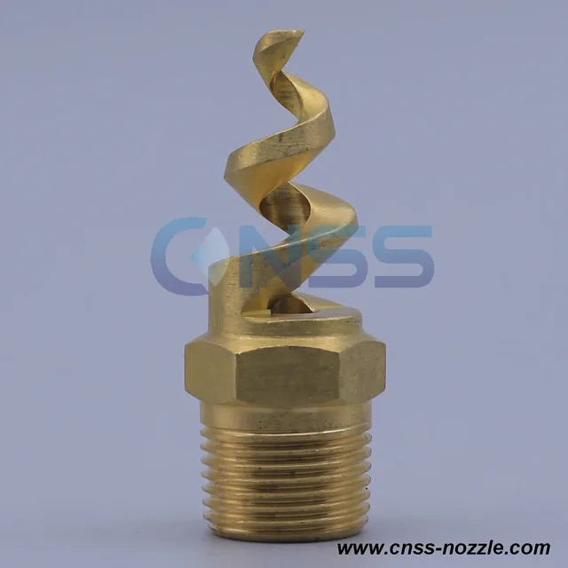 Brass spiral nozzle with threaded connection base