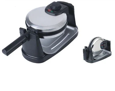 WM32A snack maker in brushed stainless rotary waffle maker