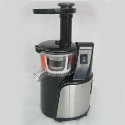 JE103A juicer in black head with a brushed stainless body