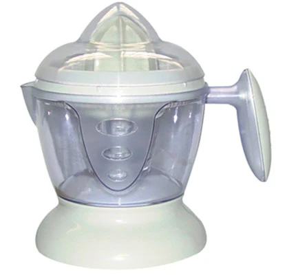 JE16 juicer in clear citrus press with a pale green base