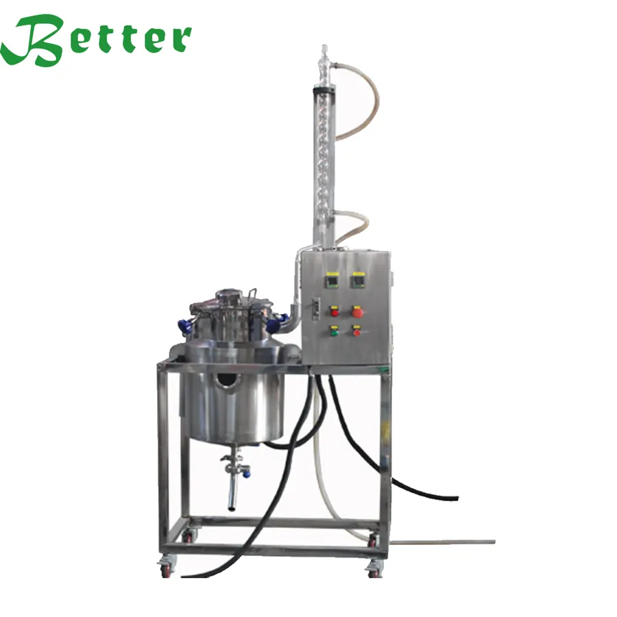 EC30 jasmine essential oil extraction machine with 30L distillation pot and condensing column