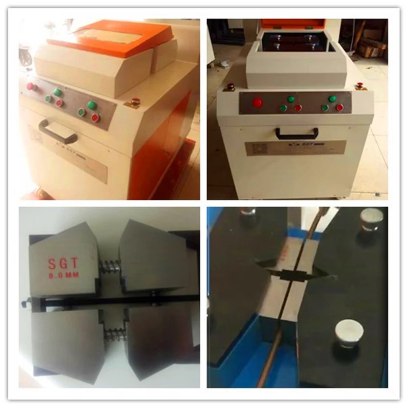 Copper and aluminium wire joined on an SGT hydraulic pressure welding machine