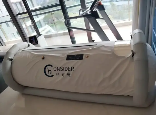 CONSIDER soft lying chamber installed beside fitness equipment