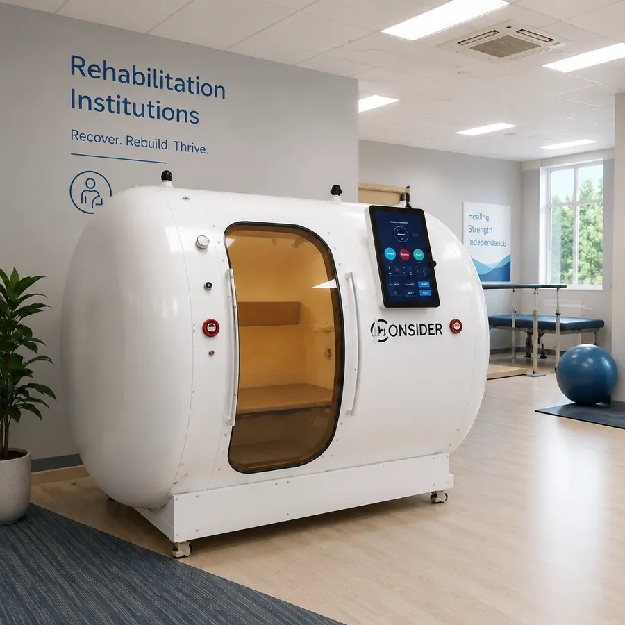 CONSIDER hyperbaric chamber in a rehabilitation and physiotherapy practice
