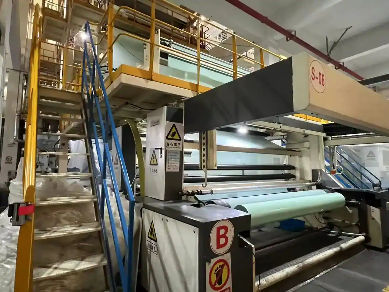 Film blowing line producing agricultural packaging film